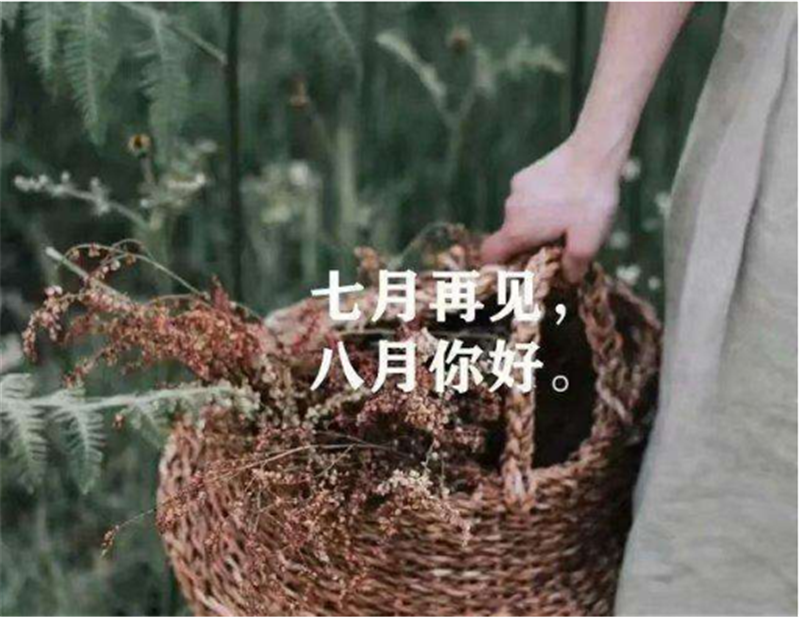 7月再見，8月你好！